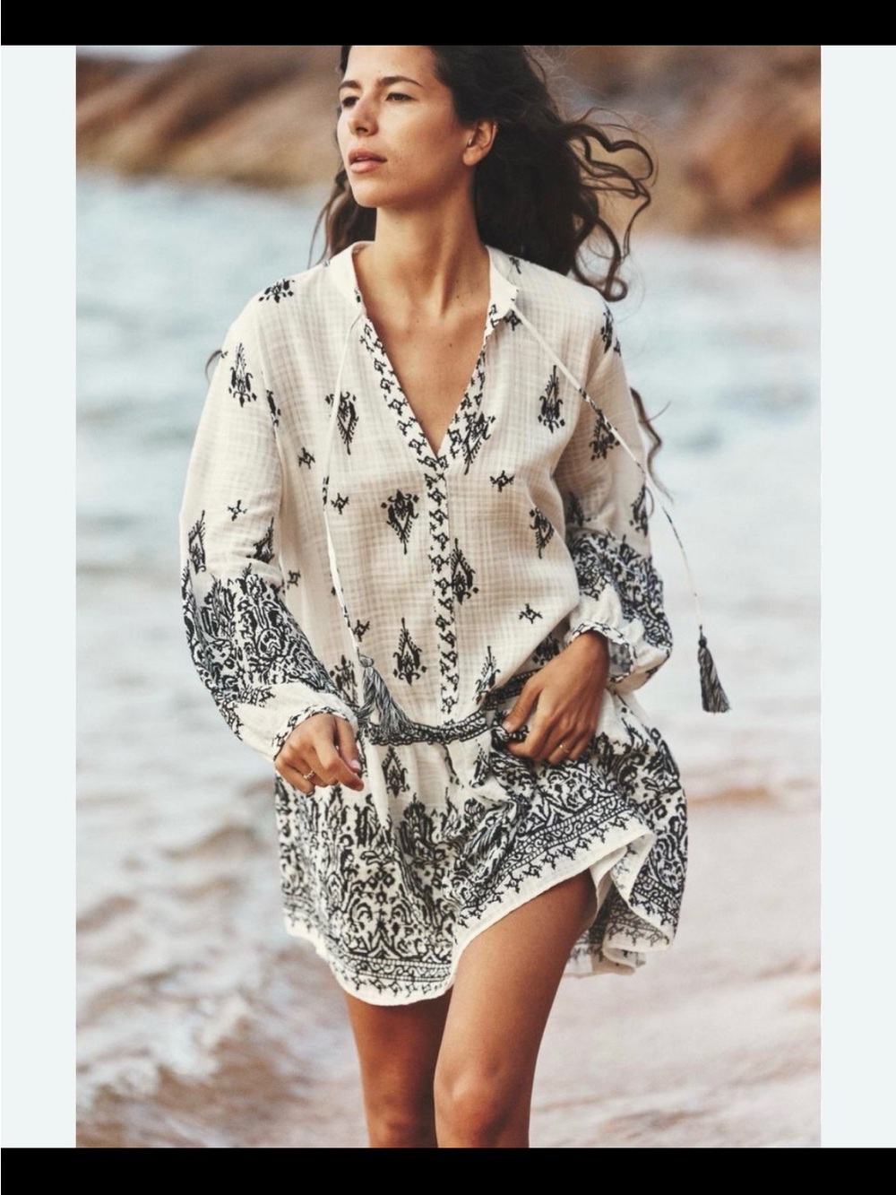 Zara Rustic Pattern Bohemian Mini Dress